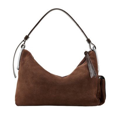 THE SCENE LARGE SHOULDER BAG IN SUEDE